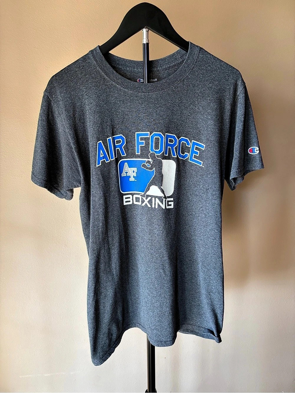 Champion Air Force Boxing Graphic Tee Gray Small Like New